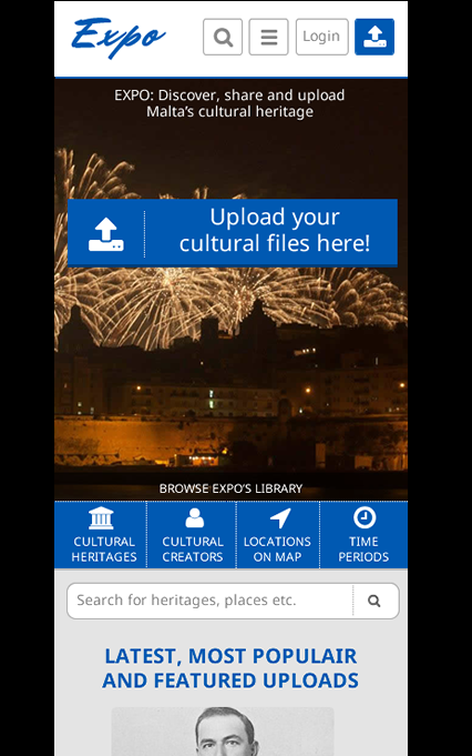 Expo homescreen mobile